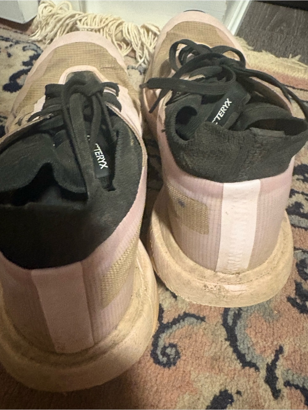 Arc'teryx Women's Athletic Sneakers in Pale Pink and Black - Picture 7 of 9